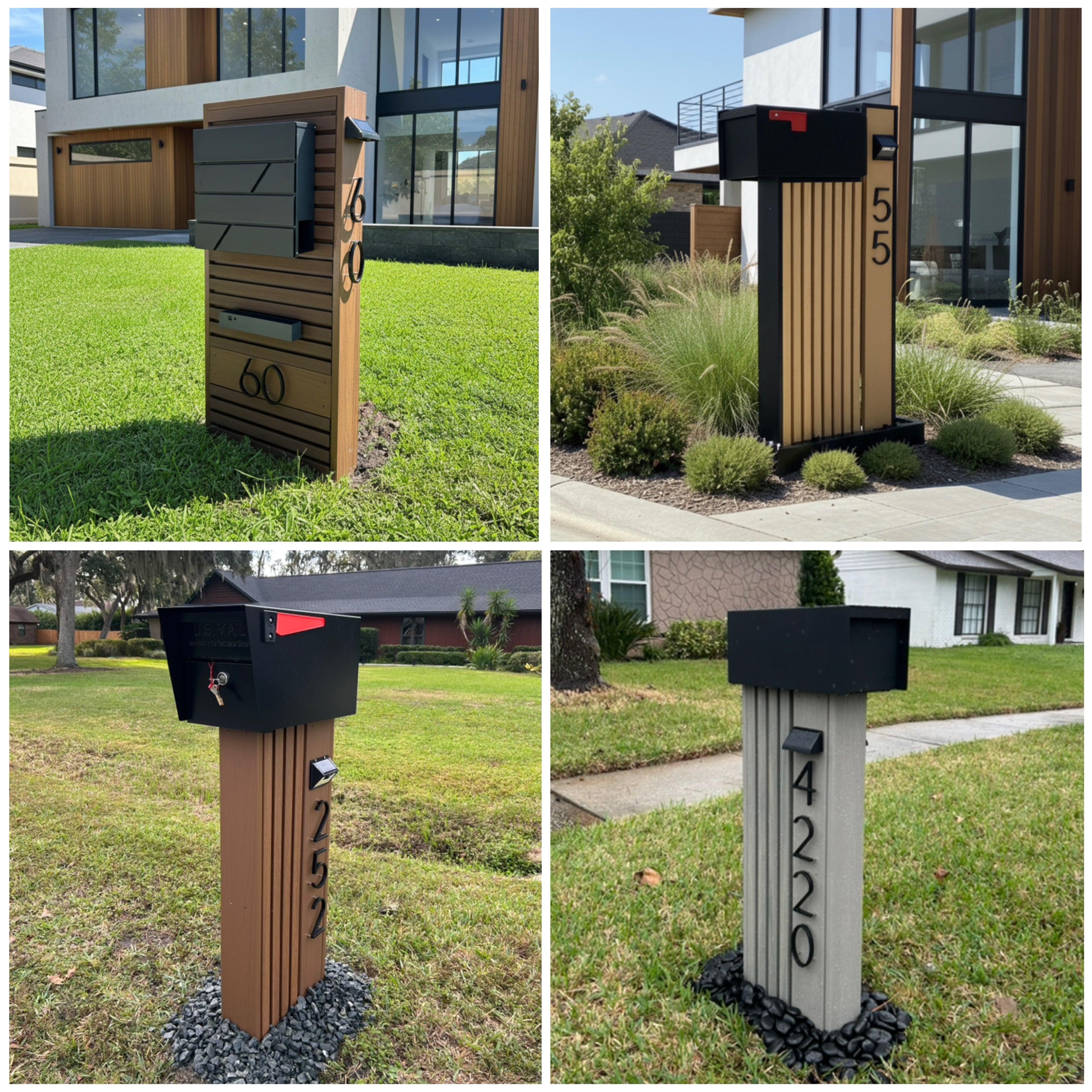 Buzones de composite y paneles decorativos de lujo