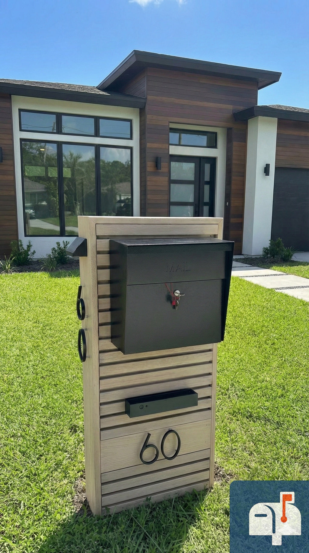 KingRoma Luxury Mailbox – Premium Mailbox for Modern Facades (for large letters and envelopes)