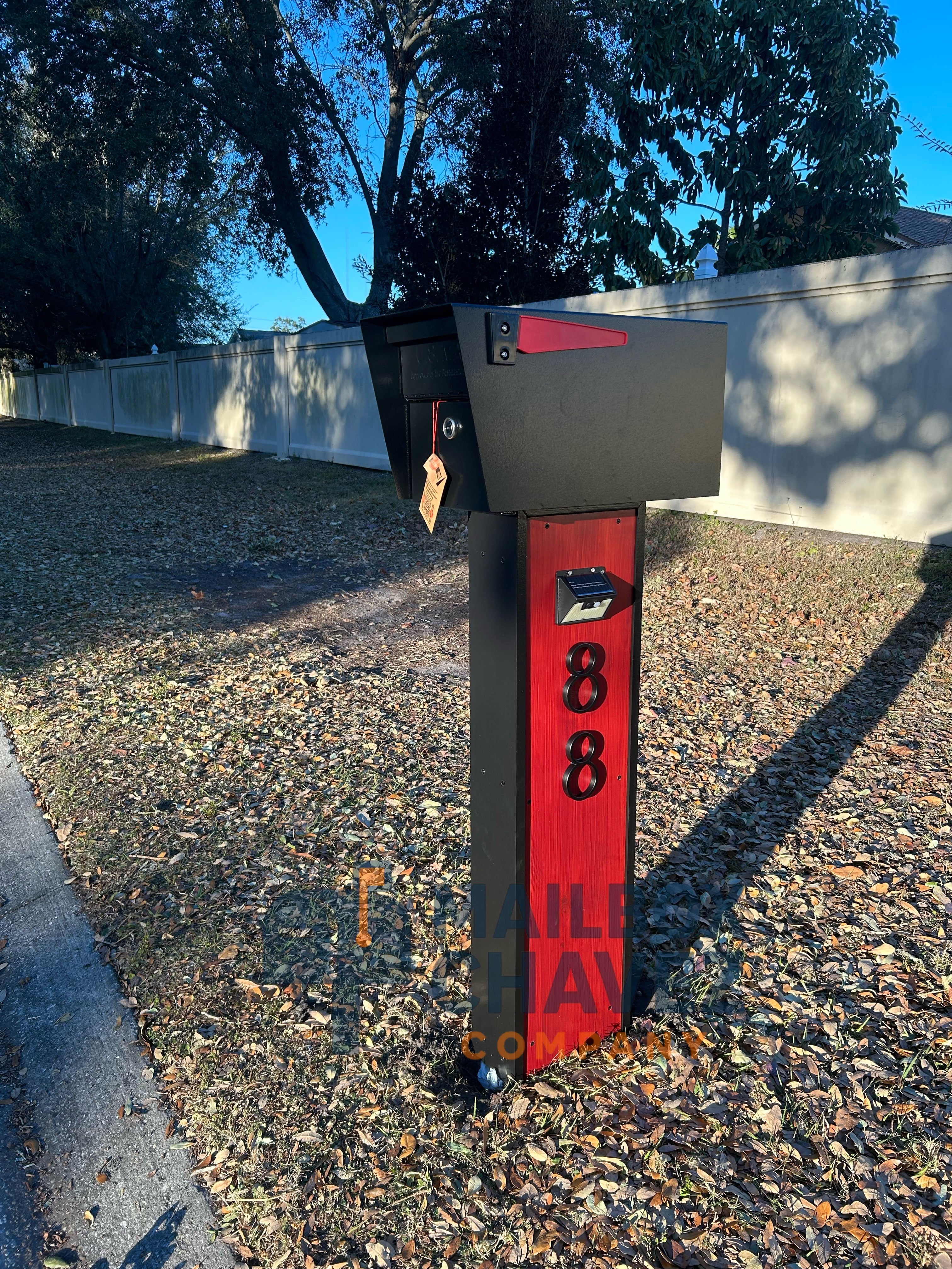 Modern TEBAS mailbox in pine wood