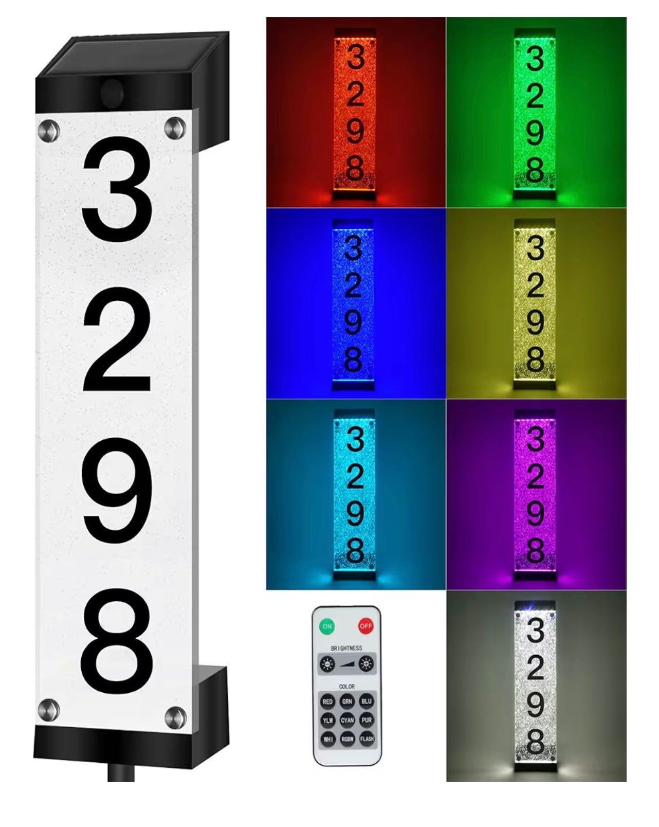 Vari Modern Mailbox – Post with Composite Coating and Solar Lamp Option